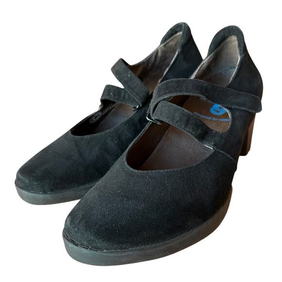 Wolky Black Suede Mid Heel Mary Jane Comfort Shoes size 39 US 8 - Picture 12 of 15